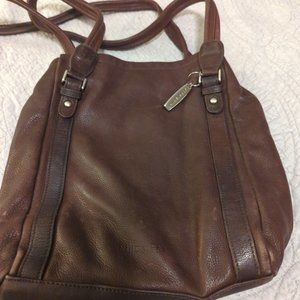 Brown leather purse